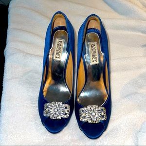 SOMETHING BLUE Bagdley Mishka Blie wedding heels size 71/2